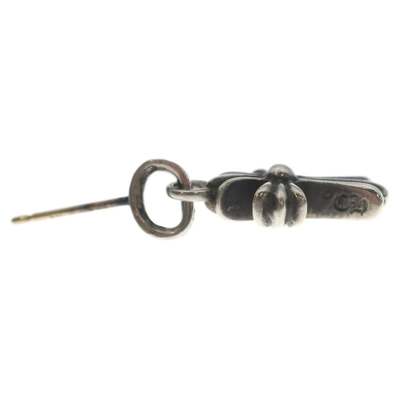 Chrome Hearts Bby Pprchn Baby Fat Cross Drop Earrings Silver