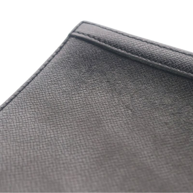 Louis Vuitton Taiga Pochette Voyage Clutch Case Pouch Black Leather Silver