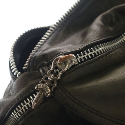 Chrome Hearts 1 Snat Pack Dagger Zip Gunslinger Belt Leather Waist Bag Black