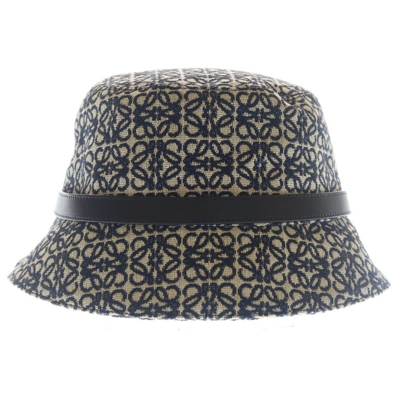 Loewe Anagram Jacquard Bucket Hat Navy