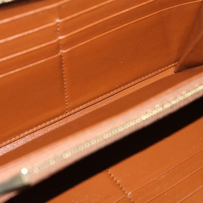 Celine Embossed Wallet Triomphe Logo Brown