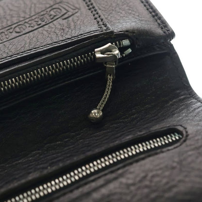 Chrome Hearts Cross Ball Button Leather Wallet Black