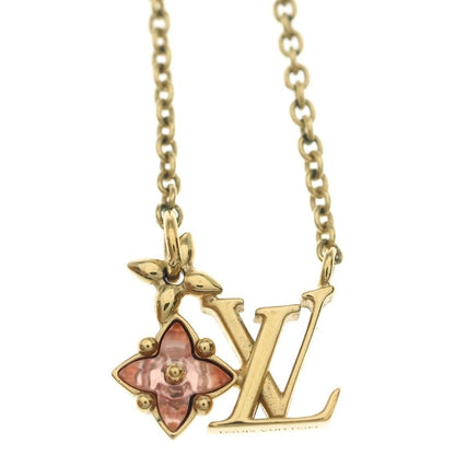 Louis Vuitton Collier Lou Glam Lvnecklace Pendant Chain Pink Gold