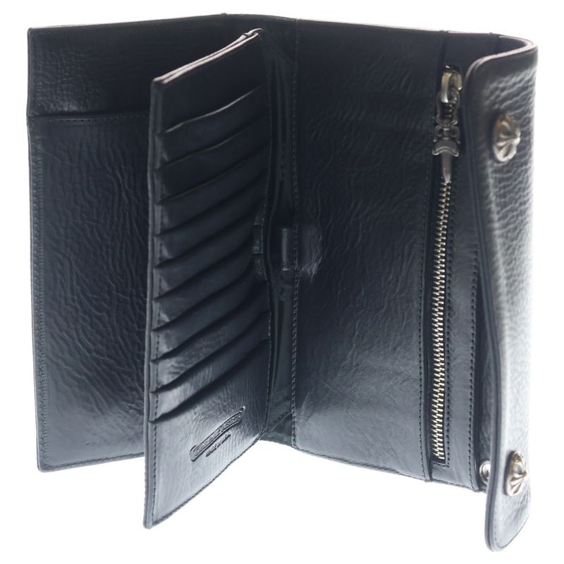 Chrome Hearts Wave Leather Wallet Black