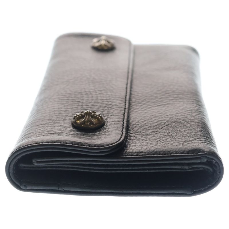 Chrome Hearts Wave Leather Wallet Black