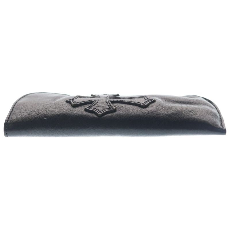 Chrome Hearts Pen Case Cross Patch Leather Black