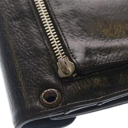 Chrome Hearts Wave Leather Wallet Black