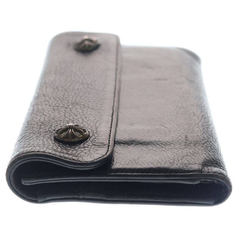 Chrome Hearts Wave Leather Wallet Black