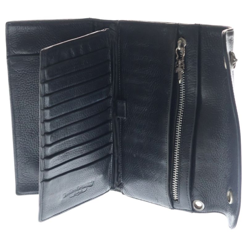 Chrome Hearts Wave Leather Wallet Black