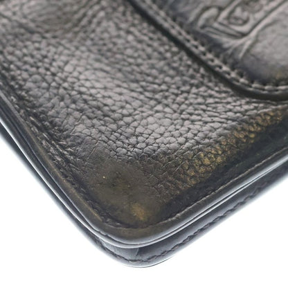 Chrome Hearts Lng Sngl Fld Tips Single Fold Leather Wallet Black