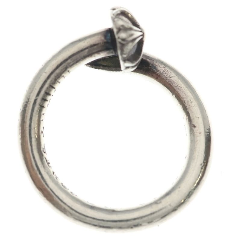 Chrome Hearts Nail Crsball Cross Ball Ring Silver