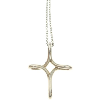 Tiffany & Co Infinity Cross Necklace Pendant Chain Silver