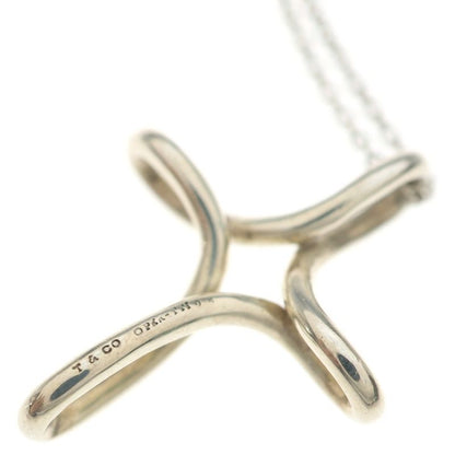 Tiffany & Co Infinity Cross Necklace Pendant Chain Silver