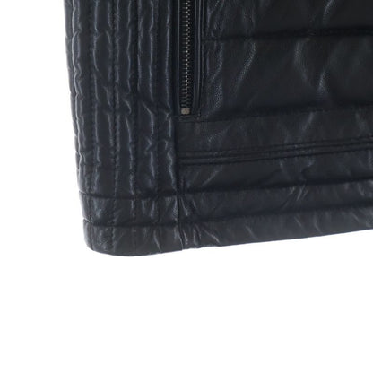Moncler Down Contrast Leather Vest Black 
