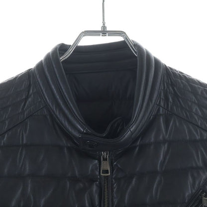 Moncler Down Contrast Leather Vest Black 