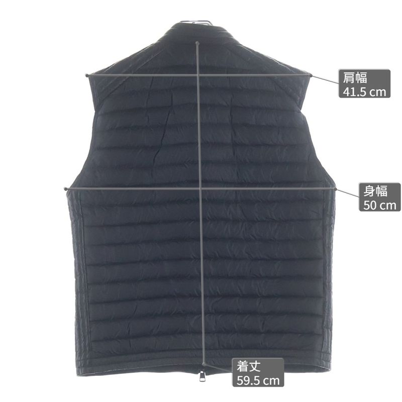 Moncler Down Contrast Leather Vest Black 