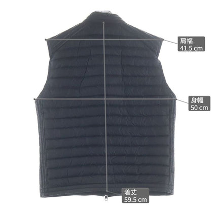 Moncler Down Contrast Leather Vest Black 