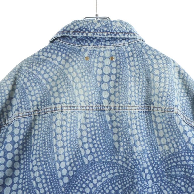 Louis Vuitton Yk Zipup Denim Bluzon Dot Yn3 Yayoi Kusama Dot Pattern Zip Up