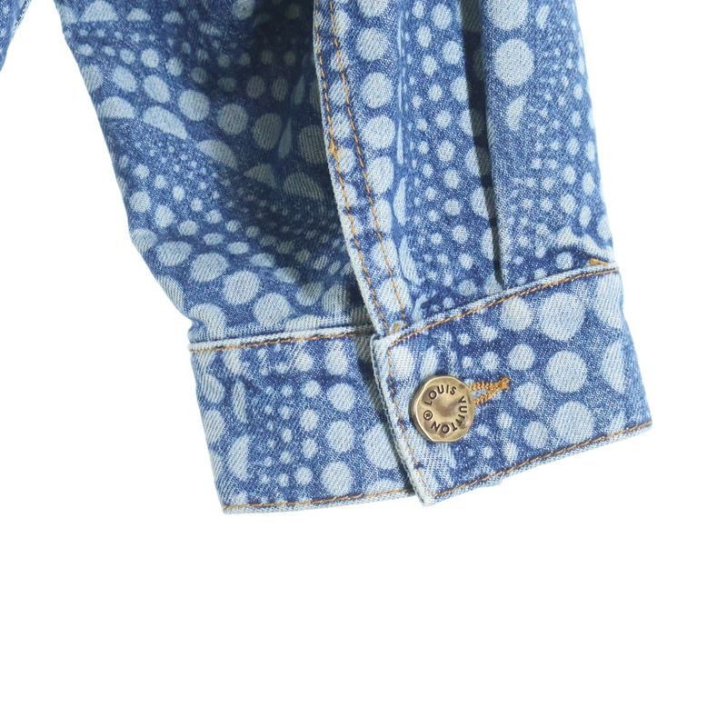 Louis Vuitton Yk Zipup Denim Bluzon Dot Yn3 Yayoi Kusama Dot Pattern Zip Up