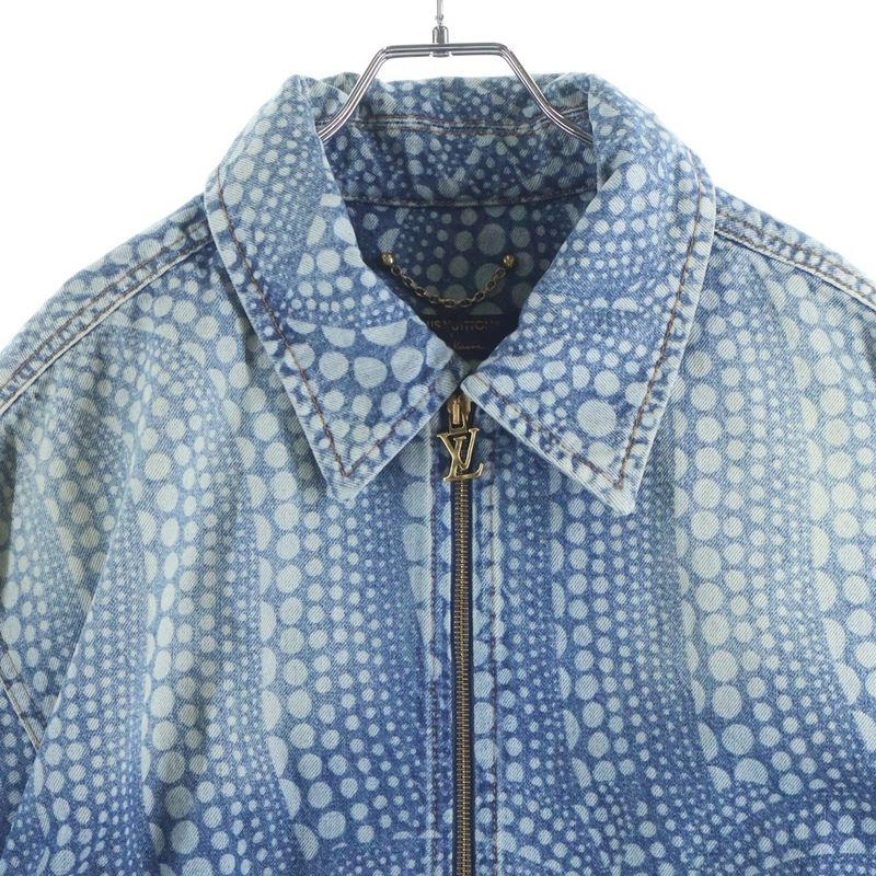 Louis Vuitton Yk Zipup Denim Bluzon Dot Yn3 Yayoi Kusama Dot Pattern Zip Up