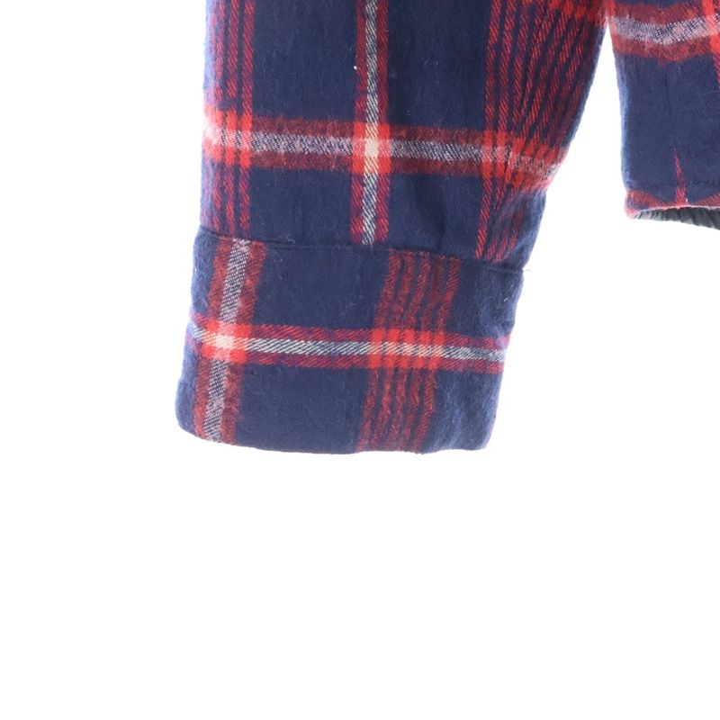 Chrome Hearts Plaid Reversible Quilted Shirt Jacket Red Cross Ball