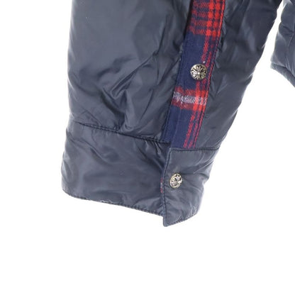 Chrome Hearts Plaid Reversible Quilted Shirt Jacket Red Cross Ball