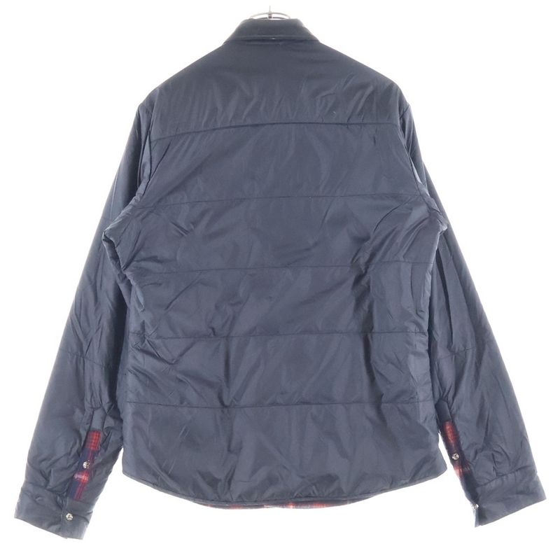 Chrome Hearts Plaid Reversible Quilted Shirt Jacket Red Cross Ball