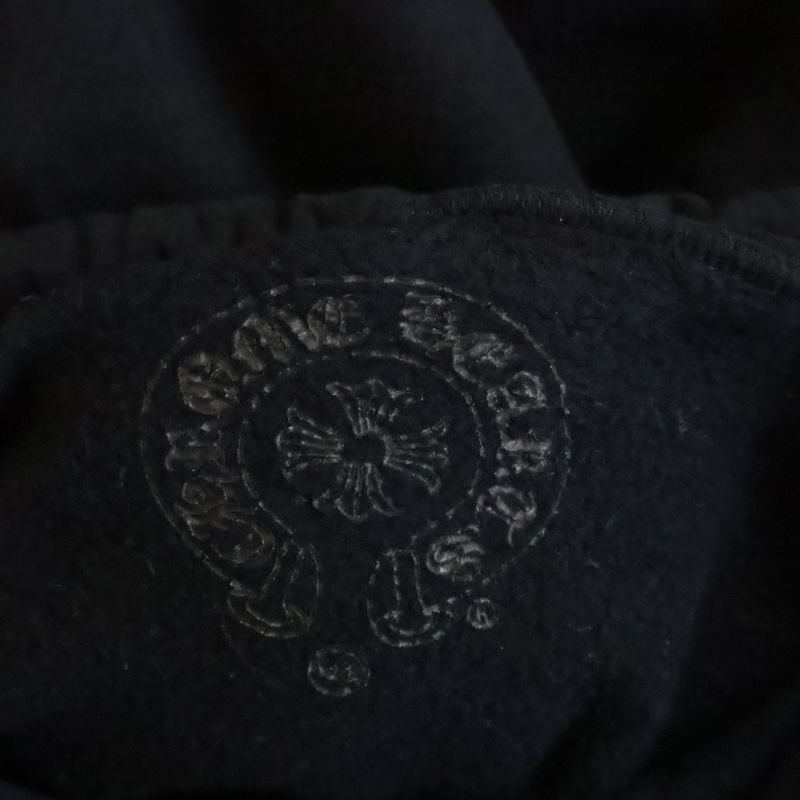 Chrome Hearts Vertical Logo Hoodie Arm Print Sweatshirt Pullover Black