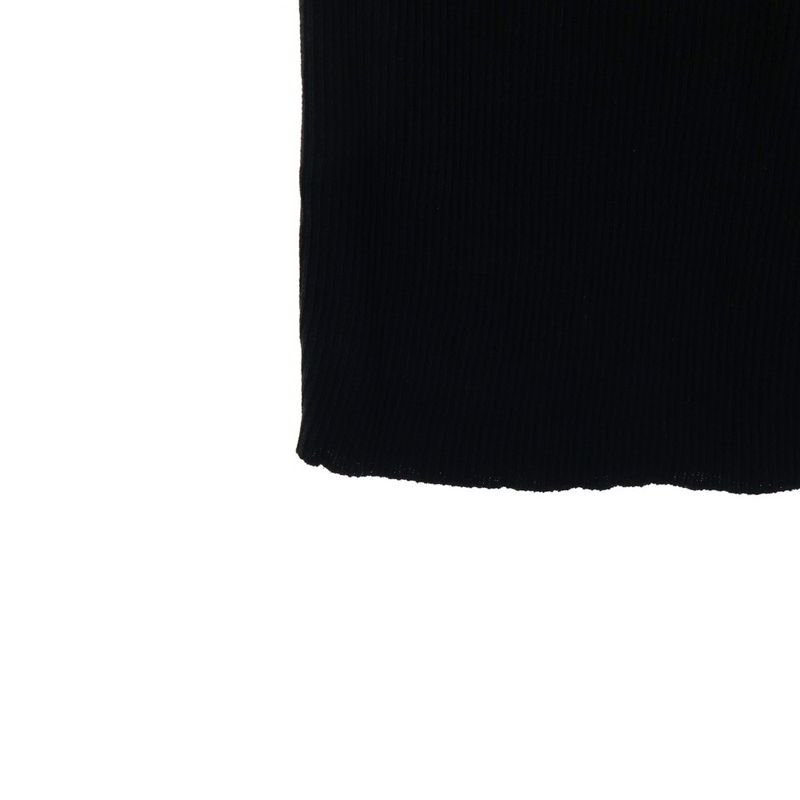 Chanel Bicolor Rib Knit Mini Dress White Black