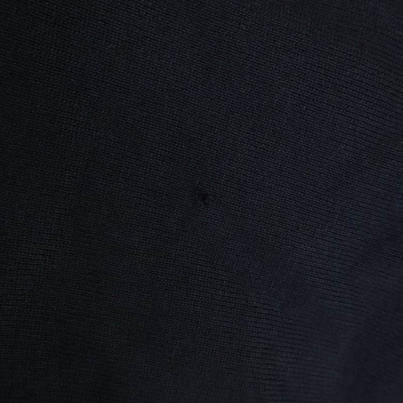 Moncler Zip UP Cardigan Side Logo Print Sweatshirt Black
