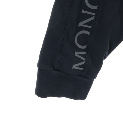 Moncler Zip UP Cardigan Side Logo Print Sweatshirt Black