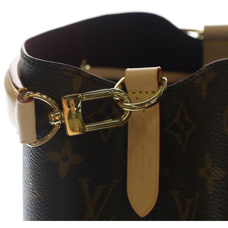 Louis Vuitton Neo Noe BB Shoulder Bag Monogram Canvas Strap Brown
