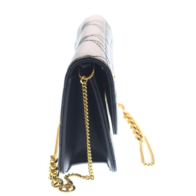 Dior Miss Caro Cannage Chain Shoulder Bag Black