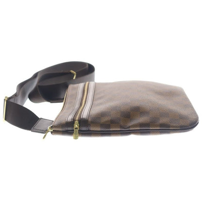 Louis Vuitton Damier Bosford Shoulder Bag Brown Leather Gold