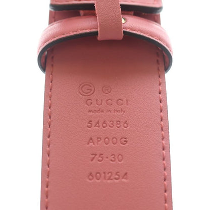 Gucci Interlocking Leather Belt Pink Gold