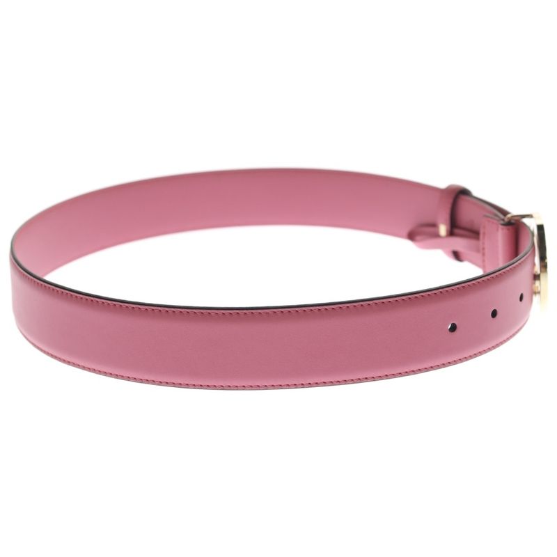 Gucci Interlocking Leather Belt Pink Gold