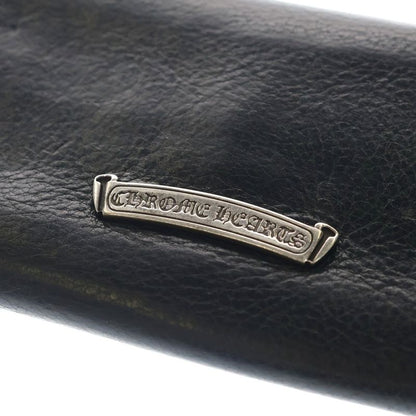 Chrome Hearts Judy Cross Ball Button Leather Wallet Black