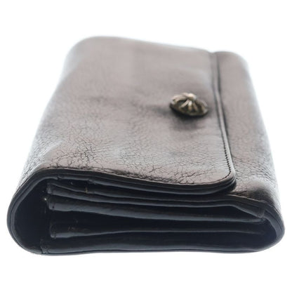 Chrome Hearts Judy Cross Ball Button Leather Wallet Black