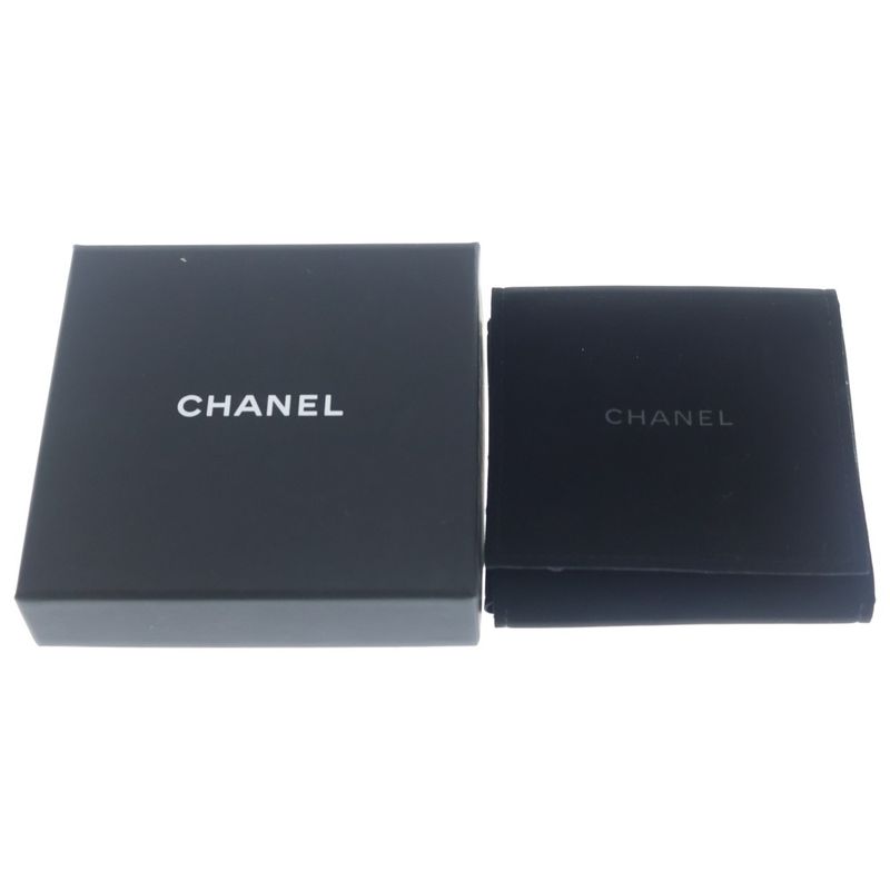 Chanel CC Logo Line Stone Costume Pearl Gold Pink Bracelet