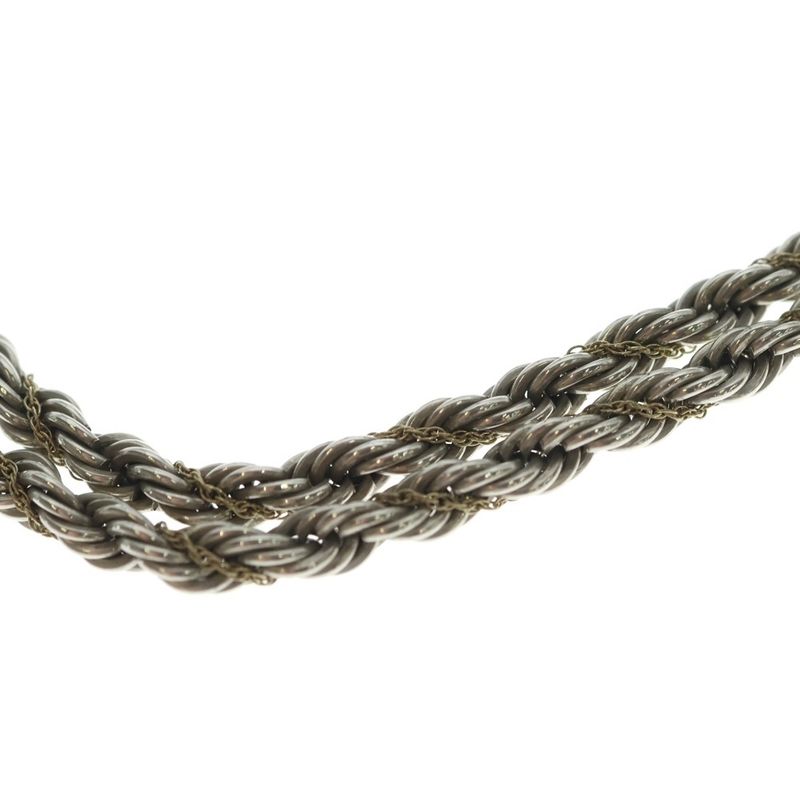 Tiffany & Co Twisted Screw Chain Necklace Silver Gold
