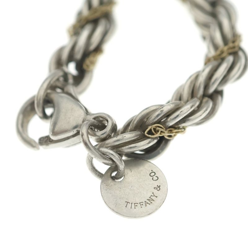 Tiffany & Co Twisted Screw Chain Necklace Silver Gold