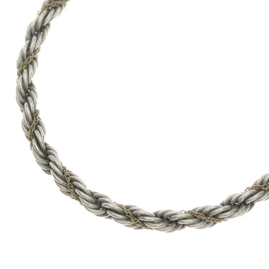 Tiffany & Co Twisted Screw Chain Necklace Silver Gold