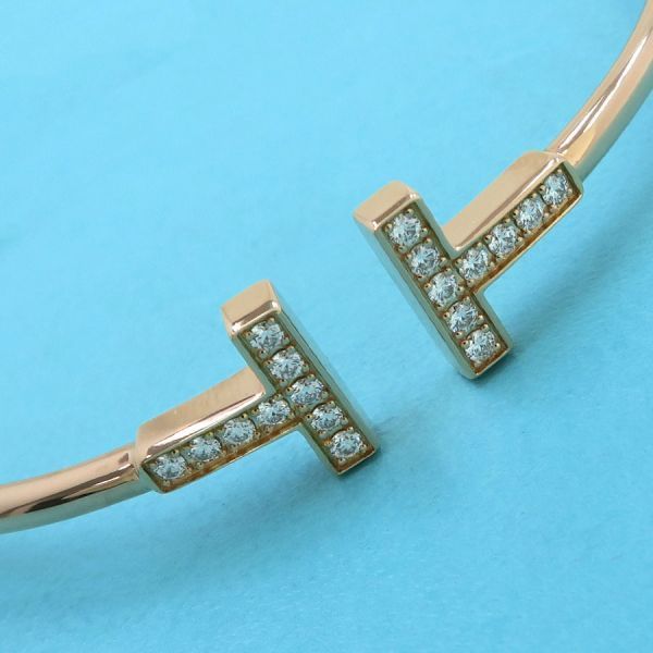 Tiffany & Co T Wire Diamond Bangle Bracelet