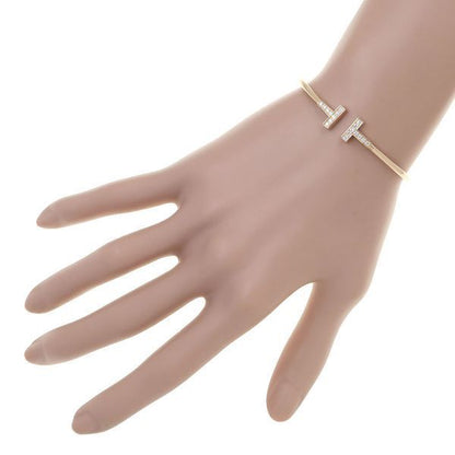 Tiffany & Co T Wire Diamond Bangle Bracelet