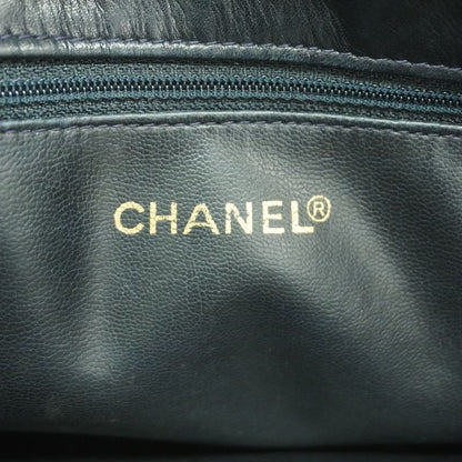 Chanel Shoulder Bag Quilted Lambskin Navy Gold