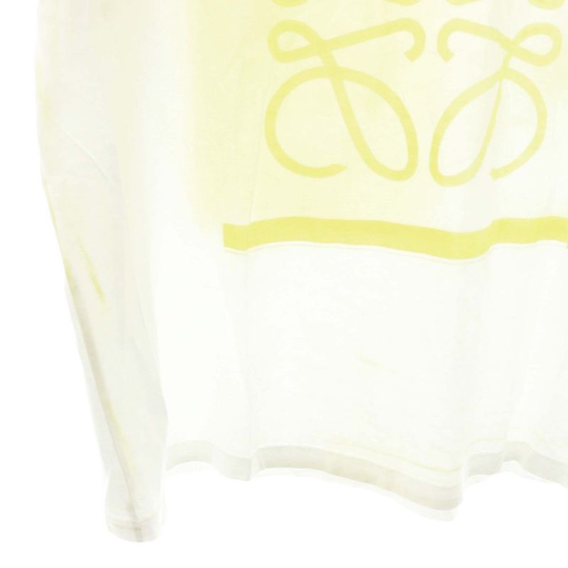 Loewe Anagram Photocopy-T-Shirt Short Sleeve Crew Neck Bicolor Logo M Yellow