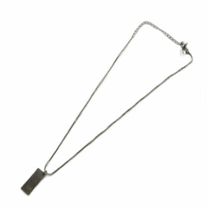 Dior Necklace Pendant Trotter Plate Logo Silver