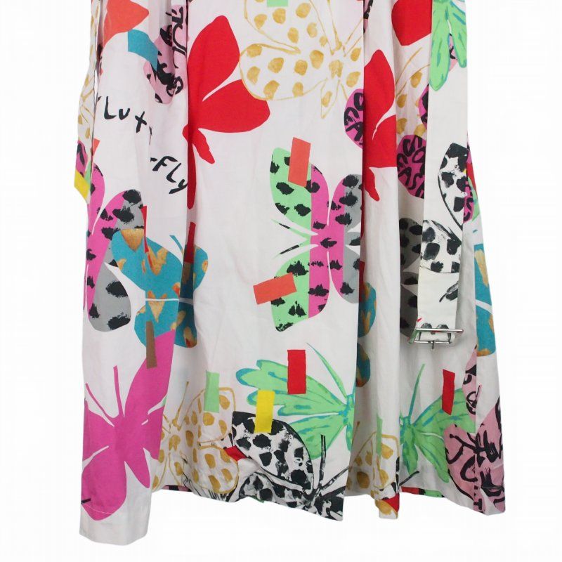 Max Mara Weekend Line Flutterflies Print Allover Skirt 40 Multicolor