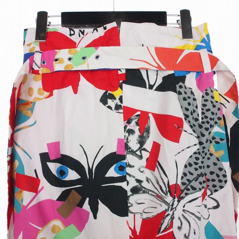 Max Mara Weekend Line Flutterflies Print Allover Skirt 40 Multicolor