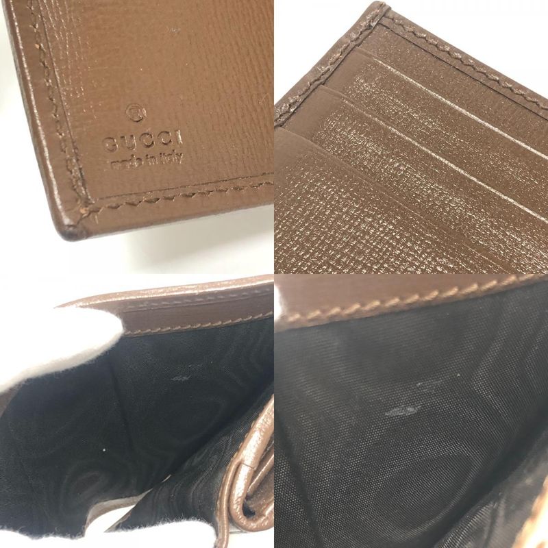 Gucci Bifold Wallet Horsebit GG Supreme Canvas Brown